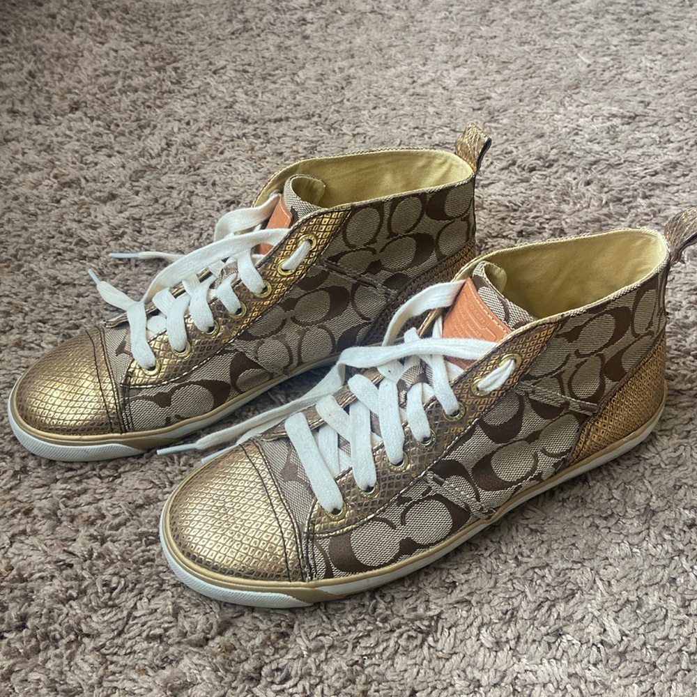 Coach Gold Sneakers